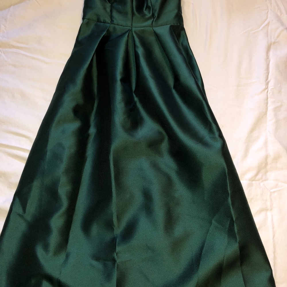Alfred Sung full length strapless sateen - Size 8
